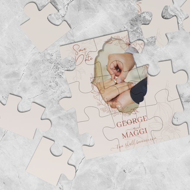 Puzzle Arte de línea de Magnolia Ornata  (Magnolia Line Art Ornate Jigsaw Puzzle)