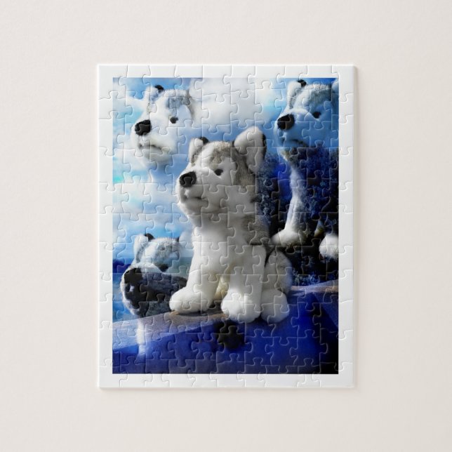 Puzzle Arte de lobo de juguete (Vertical)