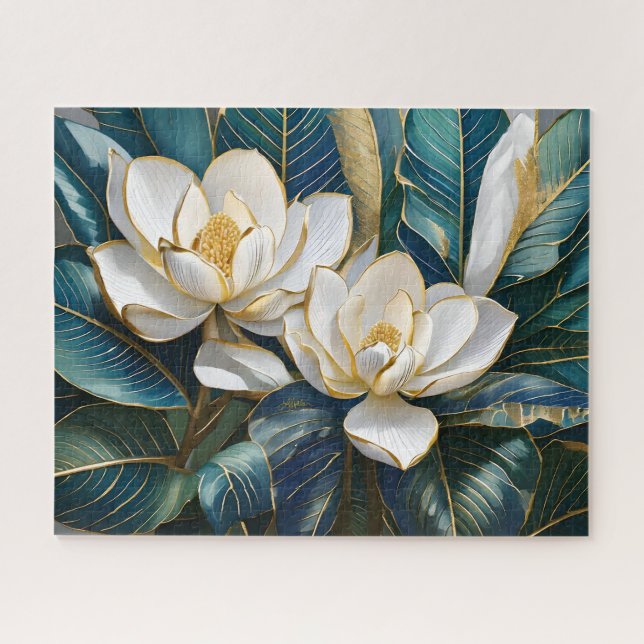 Puzzle Arte de Magnolia del Sur (Horizontal)