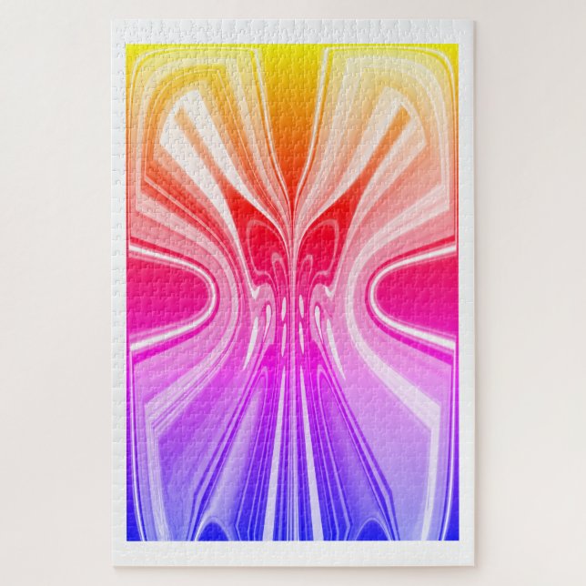 Puzzle Arte de mariposa arcoiris (Vertical)