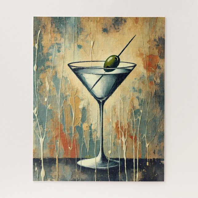 Puzzle Arte de Martini de Medios Mixtos de Mitad de Siglo (Vertical)