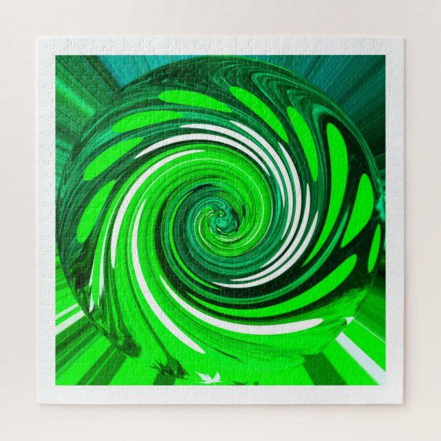 Puzzle Arte de mezcla verde (Vertical)