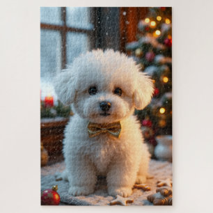 Puzzle Arte de Navidad de Bichon Frise