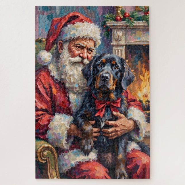 Puzzle Arte de Navidad de San Nicolás con Terranova (Vertical)