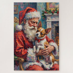 Puzzle Arte de Navidad de Santa Claus con Papillon