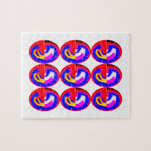 Puzzle Arte de nueve platillos voladores