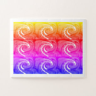 Puzzle Arte de olas de arco iris