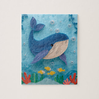 Puzzle Arte de papel de ballenato suave