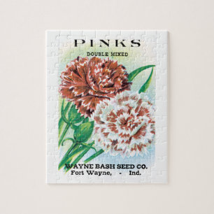 Puzzle Arte de Paquete de Semillas Antiguas, Flores Clave