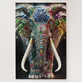 Puzzle Arte de pared de elefante cromático | El geométric