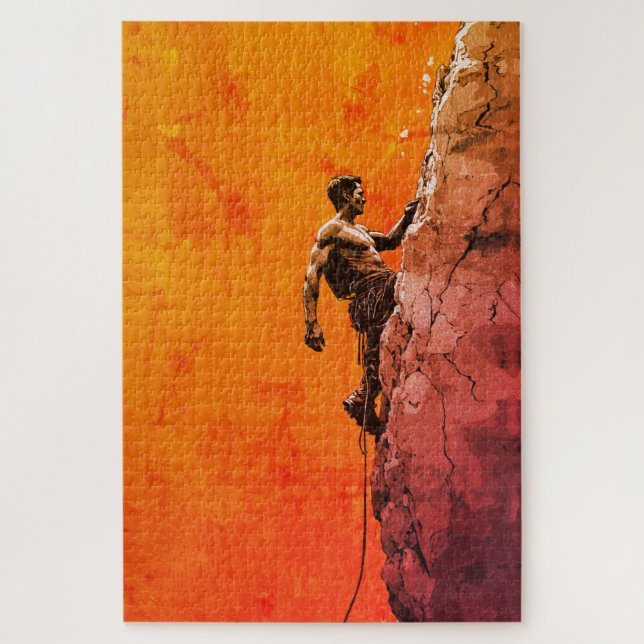Puzzle Arte de Pared de Escalador de Roca Audaz (Vertical)