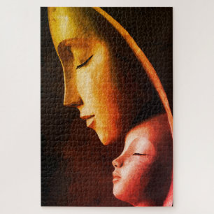 Puzzle Arte de pared de madre e hijo