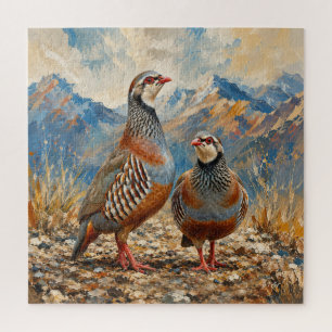 Puzzle Arte de pareja de perdiz chucar