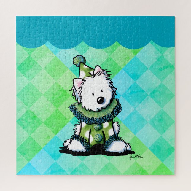Puzzle Arte de payaso de circo Westie (Vertical)