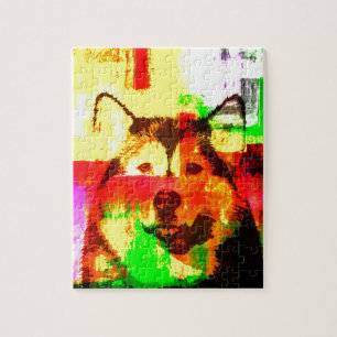 Puzzle Arte de perros Husky Siberiano