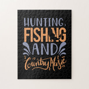 Puzzle Arte de Pesca Caza Pesca y Música Country