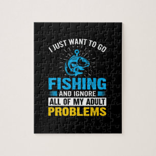 Puzzle Arte De Pesca Que Solo Quiero Ir A Pescar