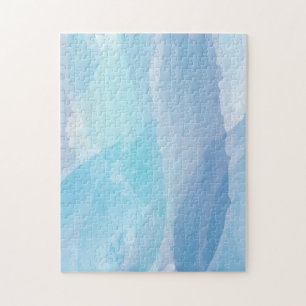 Puzzle Arte de pincel azul, abstracto, de color de agua f