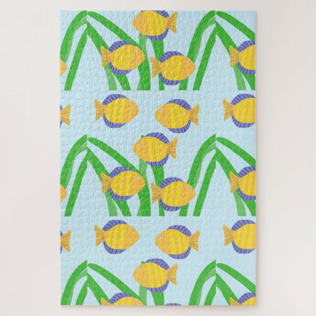 Puzzle arte de pintar peces hermosos (Vertical)