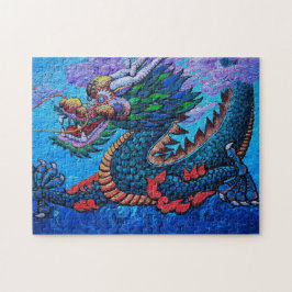Puzzle Arte de pintura al óleo de dragón oriental de Guay