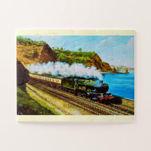Puzzle Arte de pintura de tren de vapor