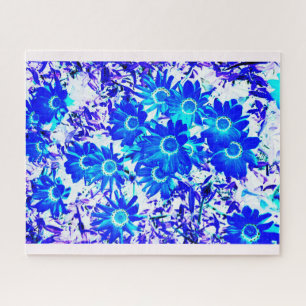 Puzzle arte de poder de flor azul