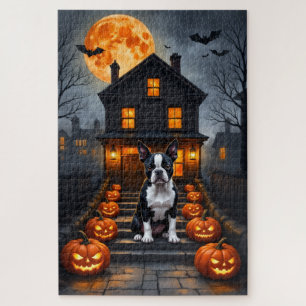 Puzzle Arte de porche gótico de Halloween de Boston Terri