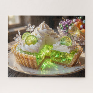 Puzzle Arte de Postre de Tarta de Lima Llave Cristalina B