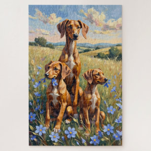 Puzzle Arte de pradera de aciano Silken Windhound