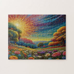 Puzzle Arte de prado colorido