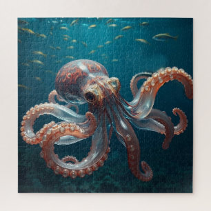 Puzzle Arte de Pulpo de Vidrio Irisado   Fantasía de Mar 