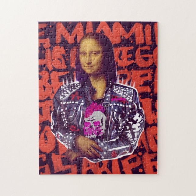 Puzzle Arte de Punk de Mona Lisa (Vertical)