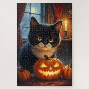 Puzzle Arte de retrato de Halloween gótico Exotic Shortha