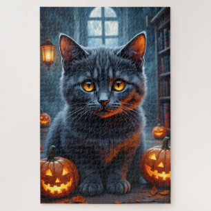 Puzzle Arte de retrato gótico de Halloween de British Sho