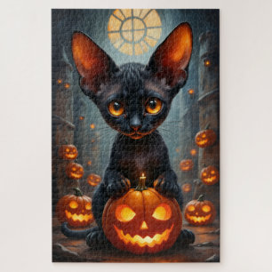 Puzzle Arte de retrato gótico de Halloween de Devon Rex