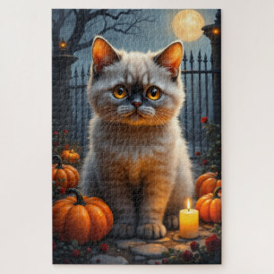 Puzzle Arte de retrato gótico de Halloween de Scottish Fo