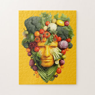 Puzzle Arte de rostros con vegetales | Retrato creativo d