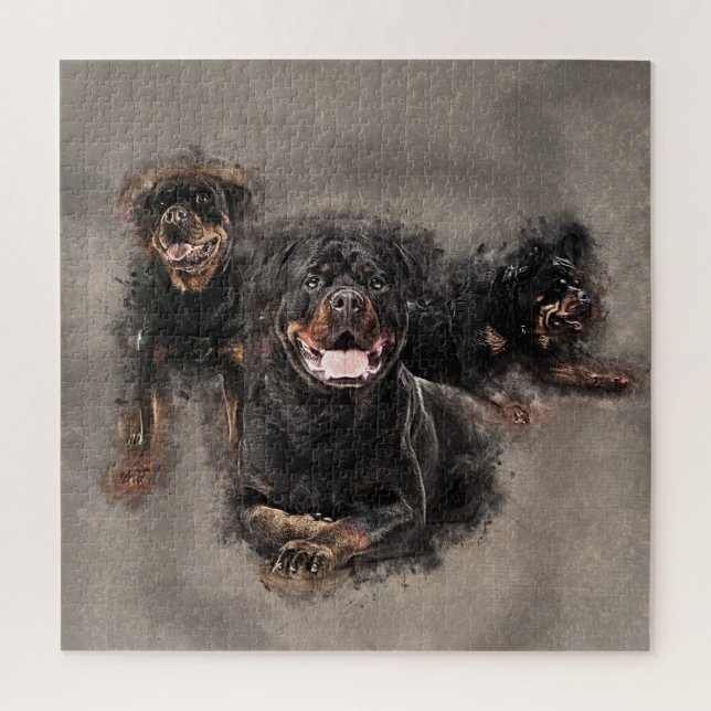 Puzzle Arte de Rottweiler - de Metzgerhund Digital (Vertical)
