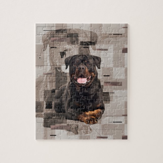 Puzzle Arte de Rottweiler - de Metzgerhund Digital (Vertical)