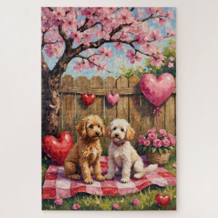 Puzzle Arte de San Valentín de Caniche
