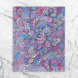 Puzzle Arte de Swirls Orgánico Púrpura Hipnótico Dibujado