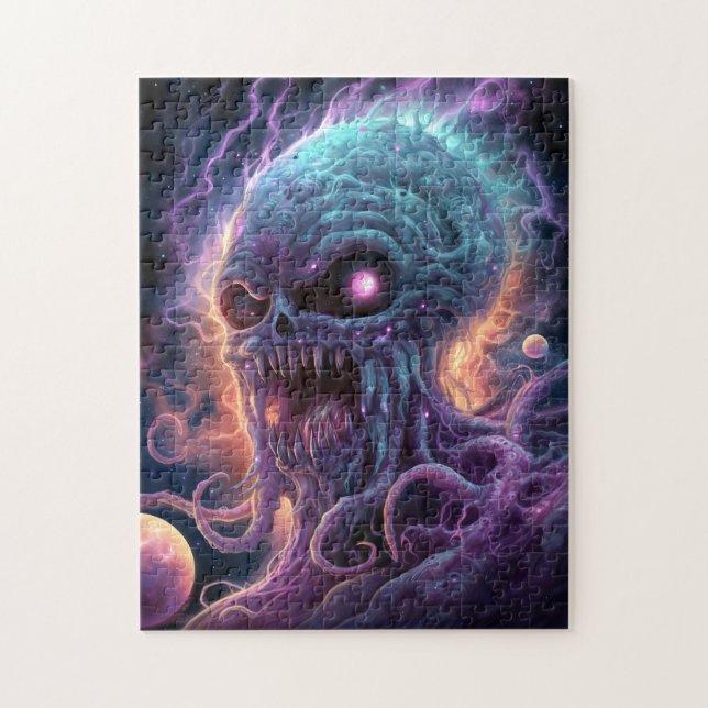 Puzzle Arte de terror de monstruo espacial (Vertical)