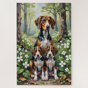 Puzzle Arte de Trillium forestal de Treeing Walker Coonho