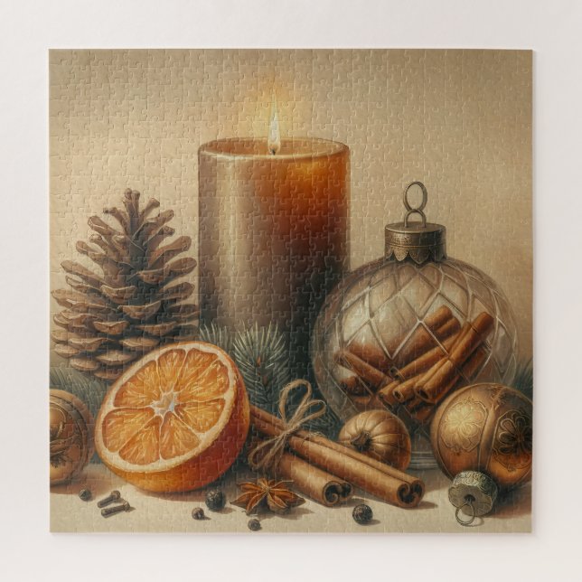 Puzzle arte de velas de Navidad (Vertical)