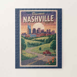 Puzzle Arte de viaje por carretera del sur de Nashville T