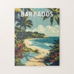 Puzzle Arte de viajes de Ilustracion de Barbados<br><div class="desc">Diseño de arte vectorial de Barbados. Barbados,  un paraíso tropical en el Caribe,  es famoso por sus playas vírgenes,  su vibrante cultura y su ron de clase mundial.</div>