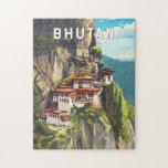 Puzzle Arte de viajes de Ilustracion en Bután<br><div class="desc">Diseño de arte vectorial en Bután. Bután,  un místico reino del Himalaya,  es conocido por sus impresionantes monasterios,  impresionantes paisajes montañosos y una profunda cultura budista.</div>