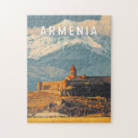 Puzzle Arte de viajes en Ilustracion de Armenia<br><div class="desc">Diseño de arte vectorial de Armenia. Armenia,  una joya oculta en el Cáucaso,  es una tierra de antiguos monasterios,  impresionantes paisajes montañosos y un rico patrimonio cultural.</div>