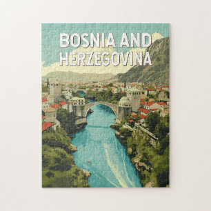 Puzzle Arte de viajes en Ilustracion de Bosnia y Herzegov