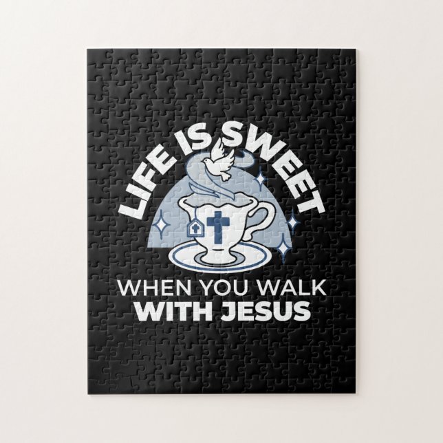 Puzzle Arte de vida fiel - Equipo con cruz y paloma (Vertical)